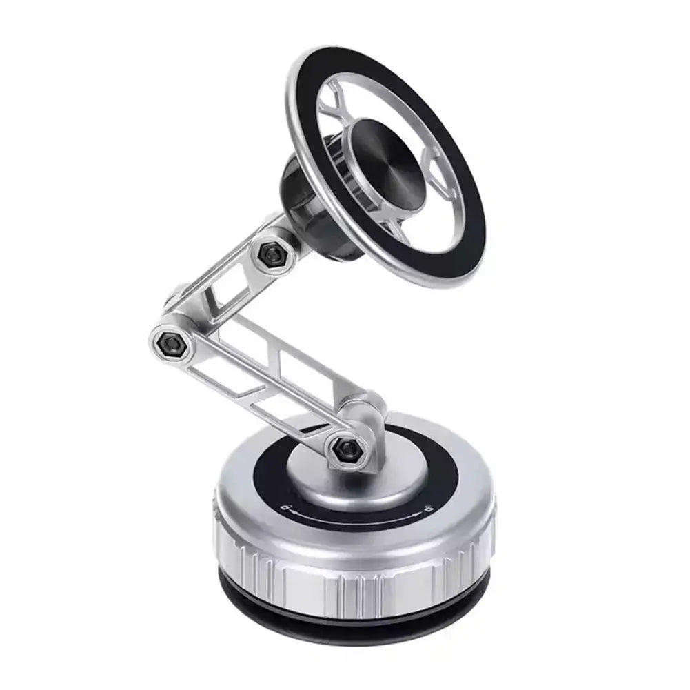 Car Phone Holder With Vacuum Magnetic Suction Cup Foldable Adjustable Arm Phone Stand 360° Rotatable Navigation GPS For Bathroom