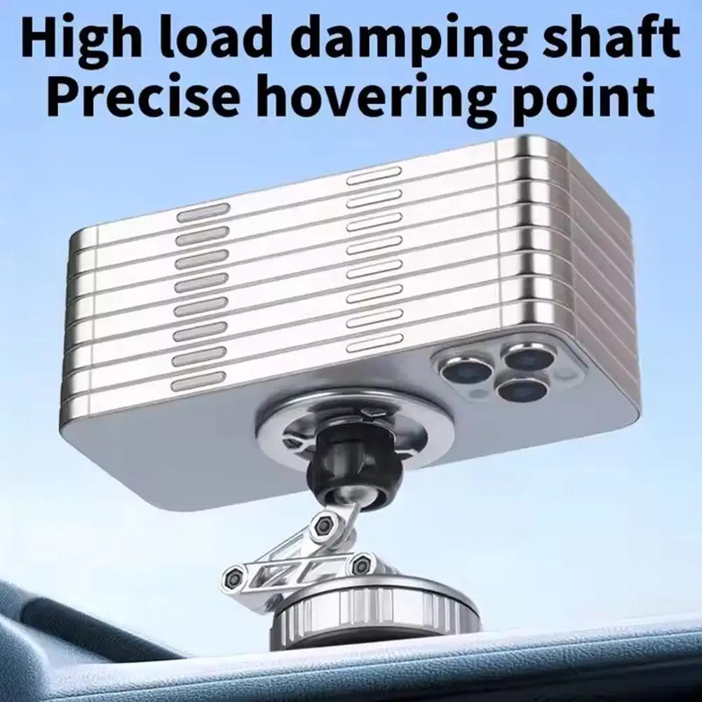 Car Phone Holder With Vacuum Magnetic Suction Cup Foldable Adjustable Arm Phone Stand 360° Rotatable Navigation GPS For Bathroom