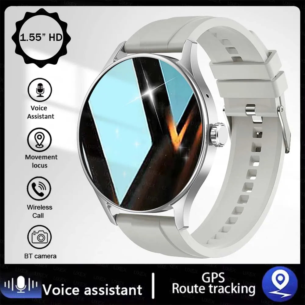 Fashion Smart Watch Plus 1.55 HD For Men And Women App Control BT Call Health Tracker Custom Photo Surprise Gift Business Watchs
