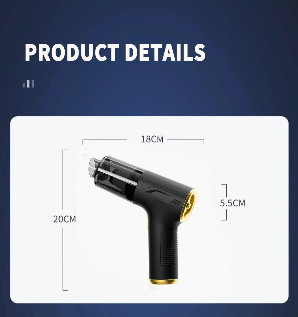 CENRR 98000PA Car Vacuum Cleaner Portable Wireless Cleaner Powerful Strong Suction Handheld Cleaning Machine for Home Appliance