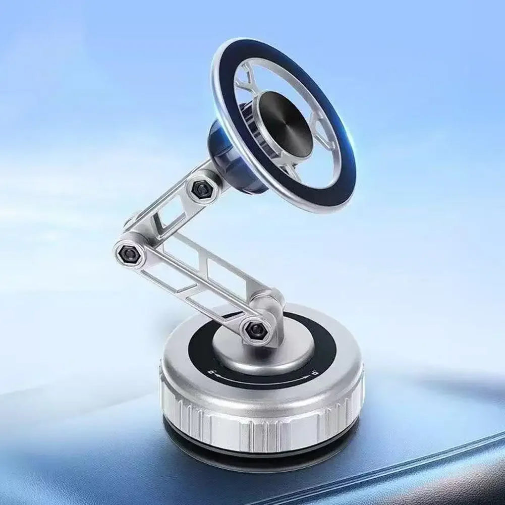Car Phone Holder With Vacuum Magnetic Suction Cup Foldable Adjustable Arm Phone Stand 360° Rotatable Navigation GPS For Bathroom