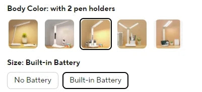 LED Desk Lamp USB Dimmable Touch Foldable Table Lamp with Calendar Temperature Clock Night Light for Study Reading Lamp